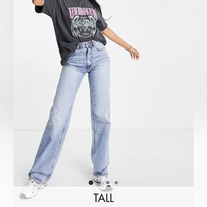 Stradivarius Tall 90s dad jeans in vintage blue